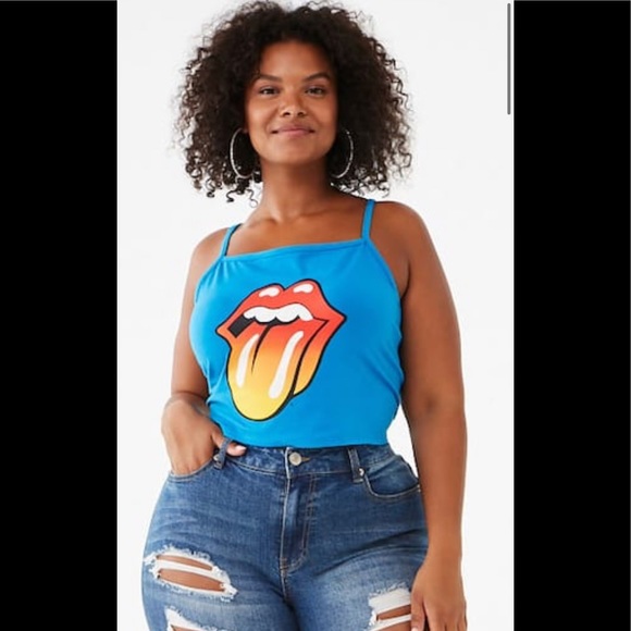 rolling stones crop top forever 21
